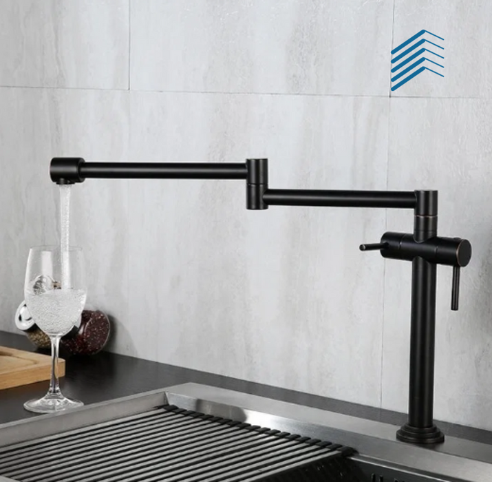 Dual-Handle Folding Kitchen Faucet