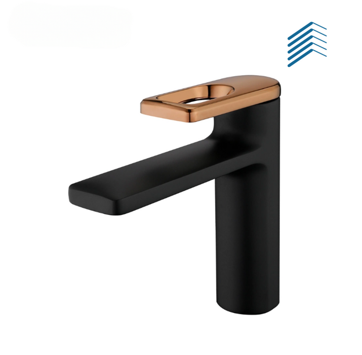 Flat Handle Matte Bathroom Faucet