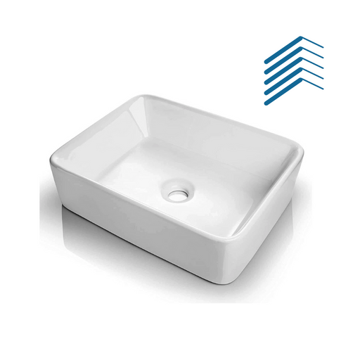Rectangle Above Counter Porcelain Basin