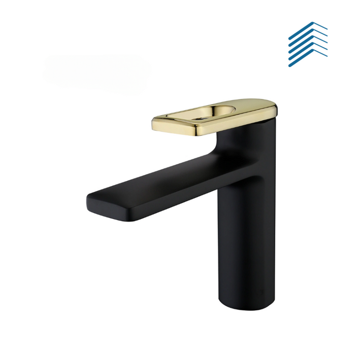 Flat Handle Matte Bathroom Faucet