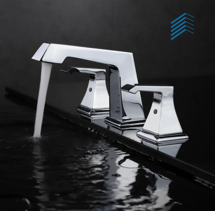 3 hole Flat Bathroom Faucet