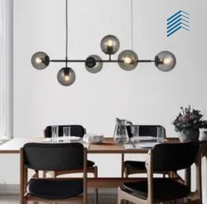 8 Bubble Glass Chandelier