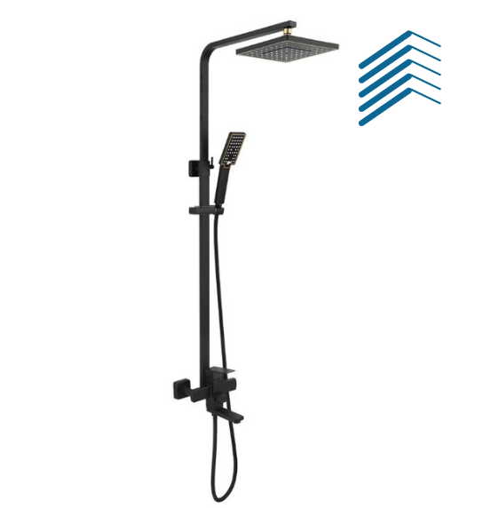 Stainless Steel Black Shower Sets Bathroom