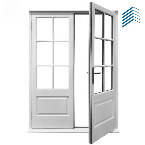 White Lined Frech Doors