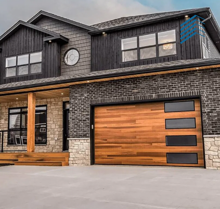 Wooden Rolling Garage Door with Remote Control