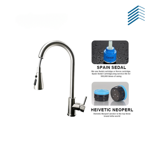 Pull-out Chrome Kitchen Faucet