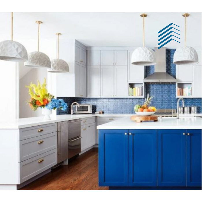 White Lacquer Shaker Style Kitchen Cabinet