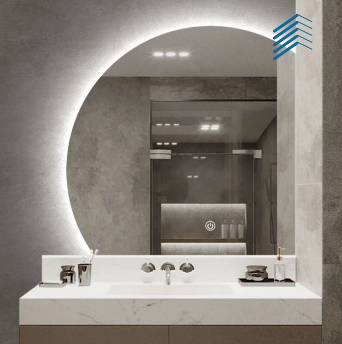 Extra Large Round Backlit  Mirror