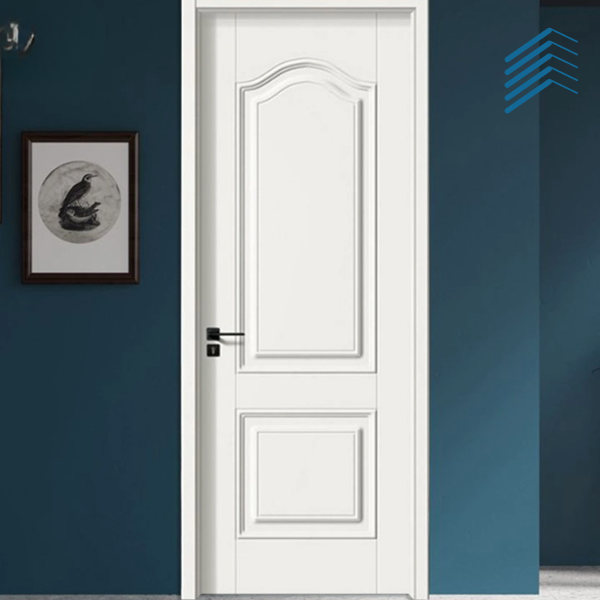 White Solid Plywood Door