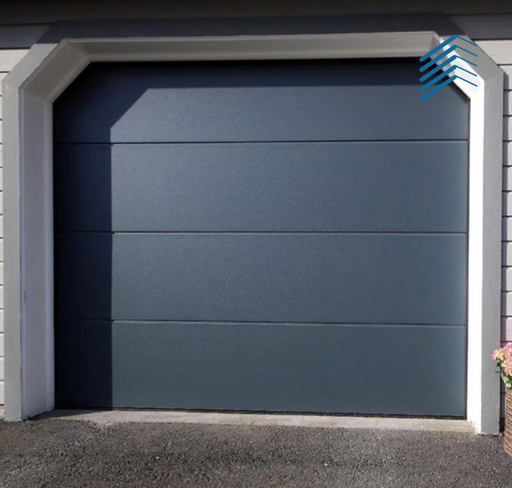 Blue Rolling Garage Door with Remote Control