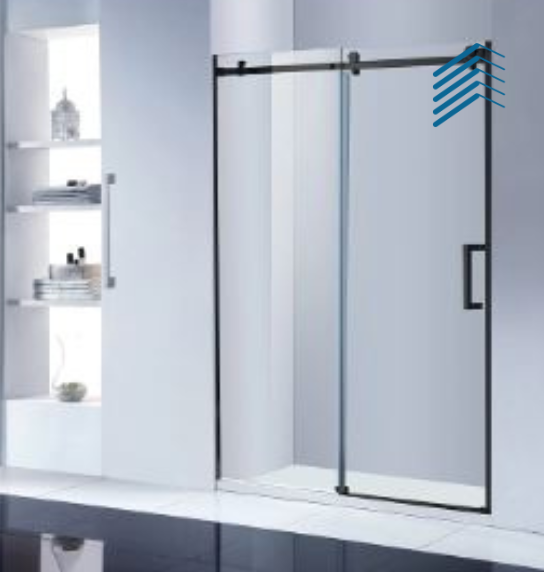 Stainless Steel Black Frame Glass Shower Room with Sliding Shower Door