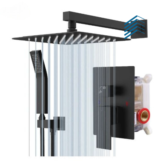 Single-Handle Shower Faucet, Shower Trim Kit with Single-Spray Touch-Clean Shower Head