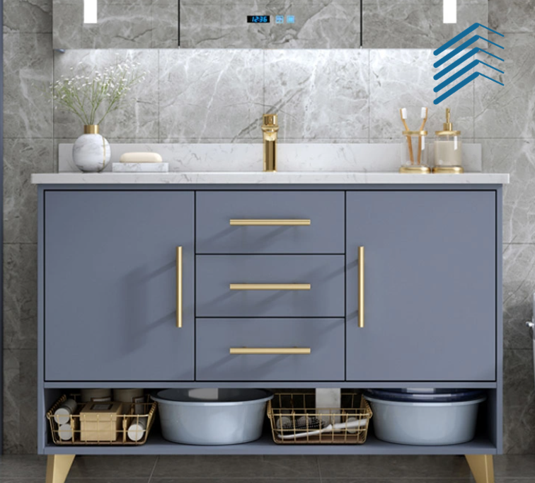 Golden Handle Sink Vanity