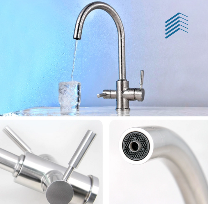 Dual Handle Stainless Faucet