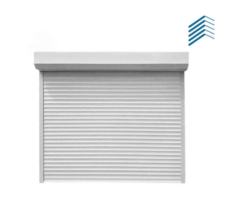 White Rolling Garage Door with Remote Control