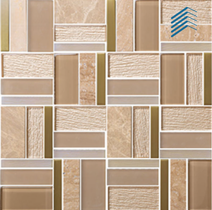 Beige Micro Crystal Glass wall Tile