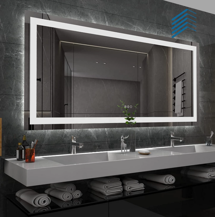 Rectangle LED Framed Mirror
