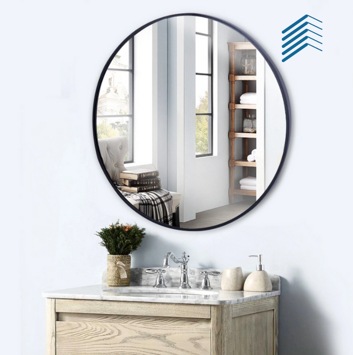 Round Framed Vanity Mirror