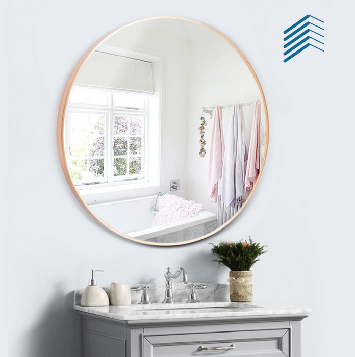 Round Framed Vanity Mirror