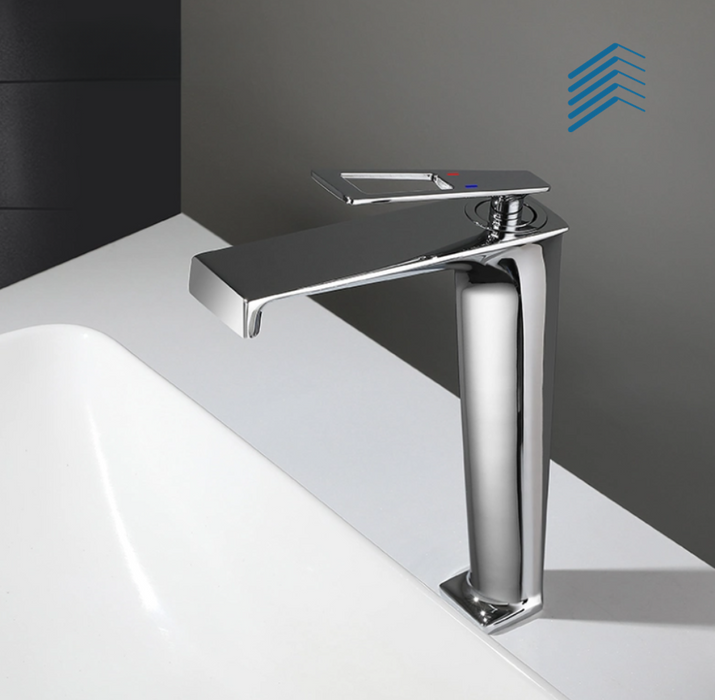 Flat Chrome Bathroom Faucet