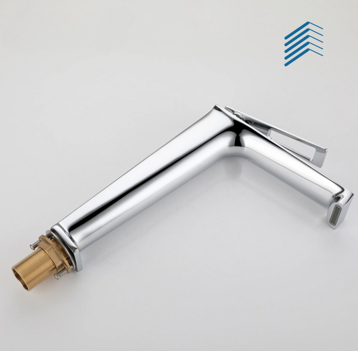 Flat Chrome Bathroom Faucet