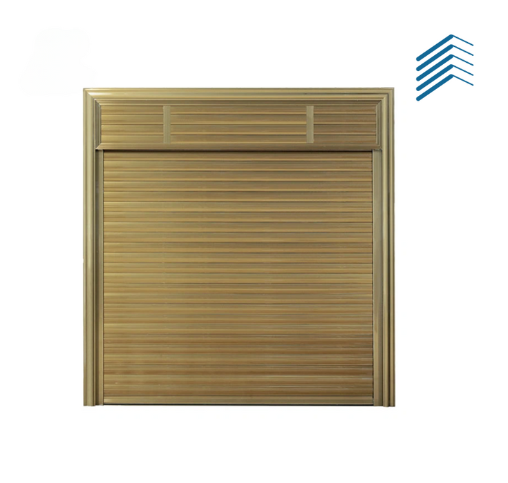 Natural Finish Rolling Garage Door with Remote Control