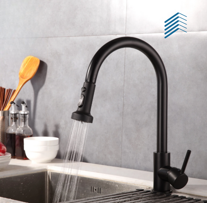 Flat Head Pull-out Kitchen Faucet