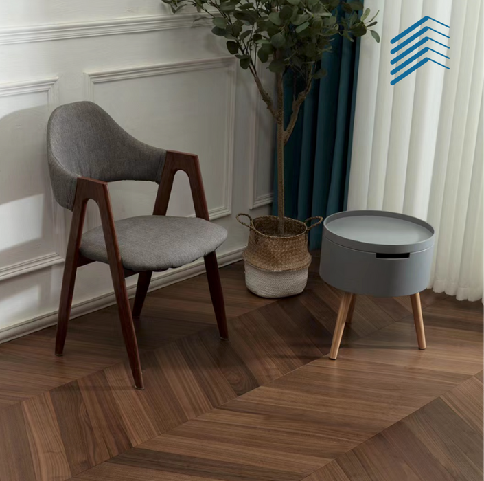 Black Walnut Fishbone Engineering Wood Floor