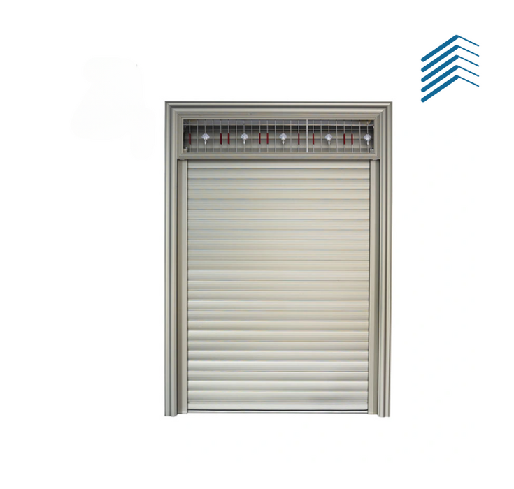Chrome Finish Rolling Garage Door with Remote Control