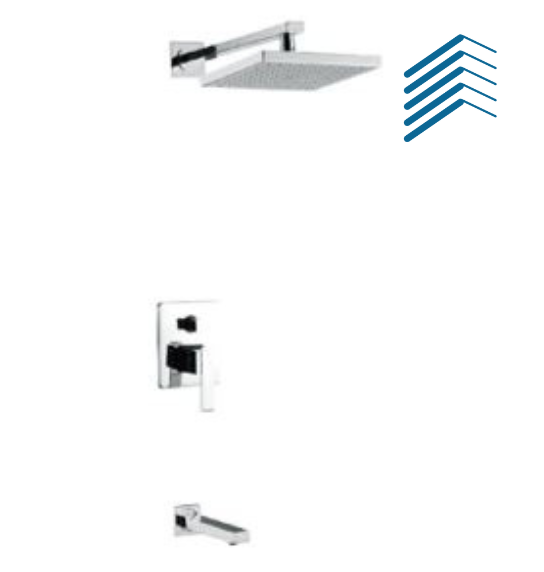 Brass Shower Room Rail Shower Column Set