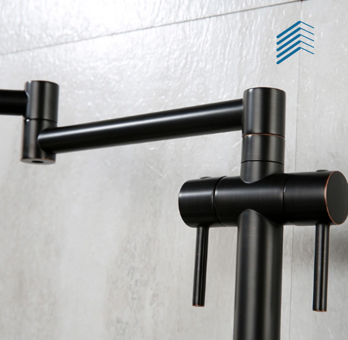 Dual-Handle Folding Kitchen Faucet