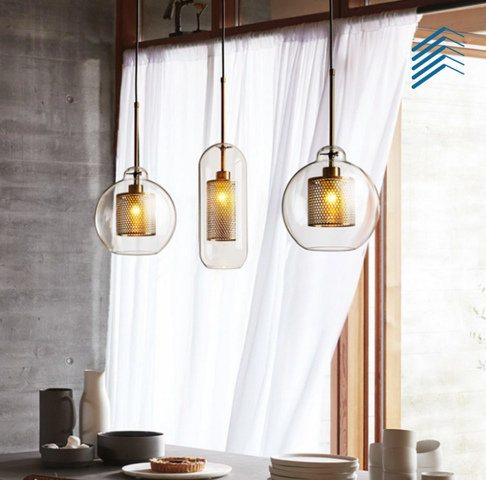 Clear Glass Globe Pendant Light