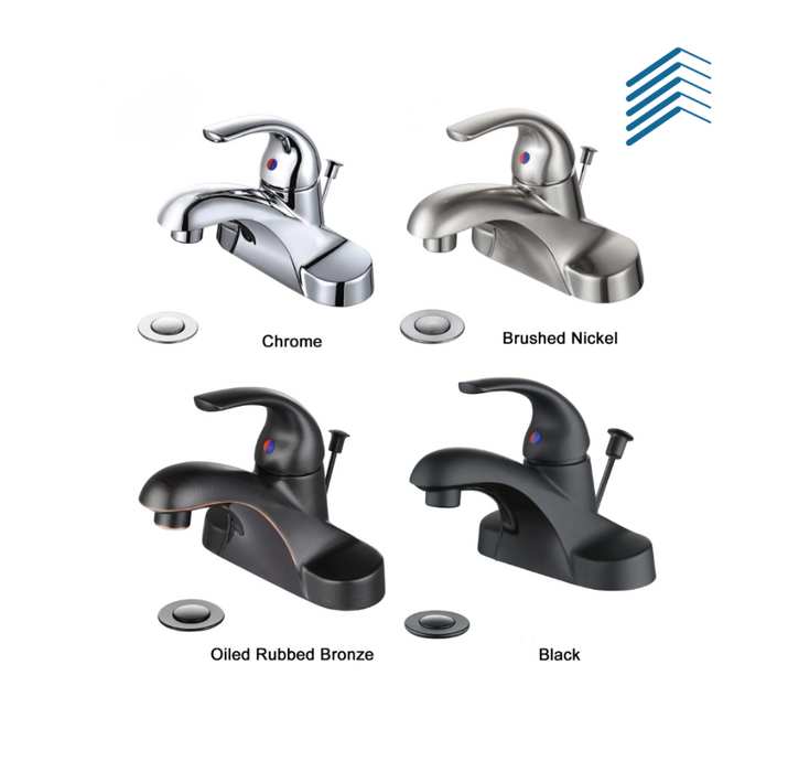 Single Handle Low Arc Centerset Bathroom Faucet