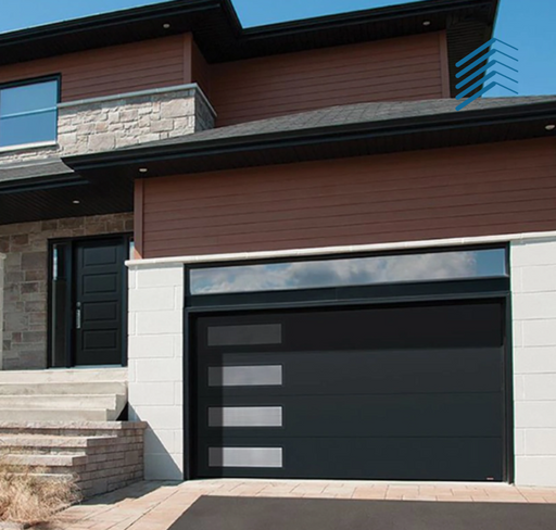  Solid Dark Rolling Garage Door with Remote Control
