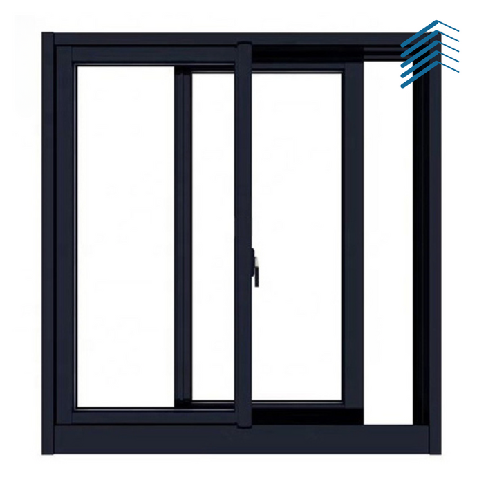 Sand black Vinyl Left-Handed Sliding Window with Fiberglass