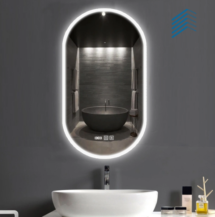 Smart Mounted Oval Bathroom Mirror