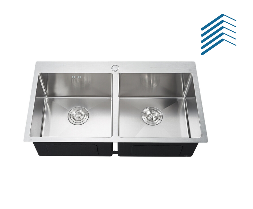 Single Basin Double Bowl Stainless Steel Kitchen Sink