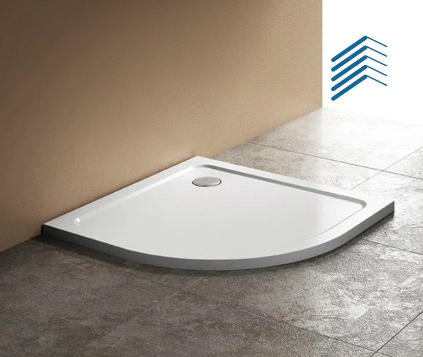 Corner Curve Shower Pan with Thin Base