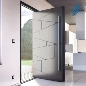 Triangle Lined Pivot Entry Door