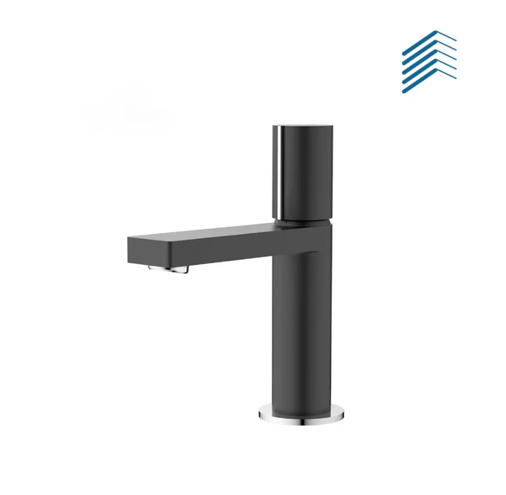 Striped Handle Bathroom Faucet