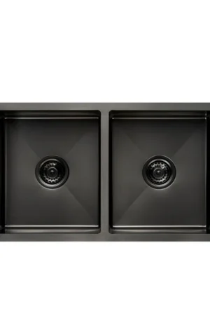 Black Stainless Steel Kitchen Sink with Double Bowl