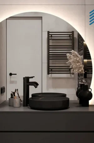 Extra Large Round Backlit Mirror