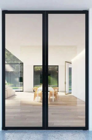 Simple Swing Double Glass Door