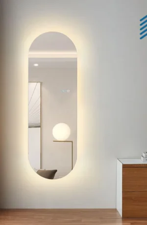 Oval Full Length Mirror with LED Lights