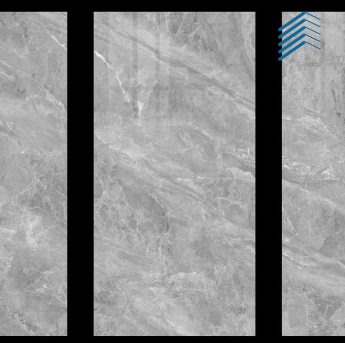 Glazed Light Grey Polished Porcelain Marble Floor Wall Tile