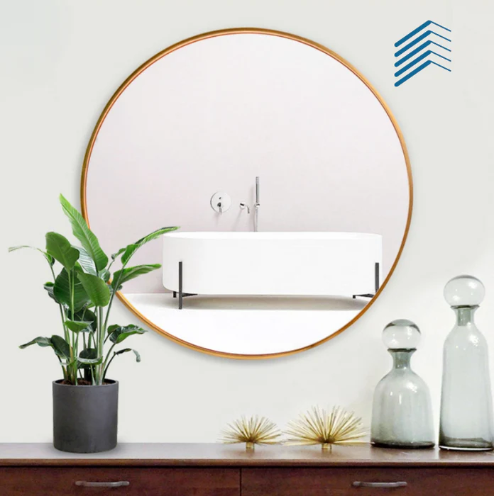 Round Framed Vanity Mirror