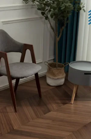 Black Walnut Fishbone Engineering Wood Floor